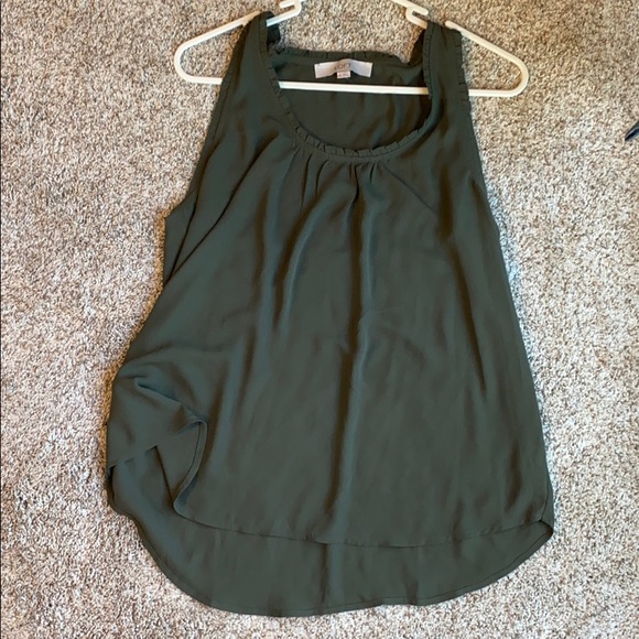 NWOT Loft Ruffle Tank Medium - Picture 3 of 4